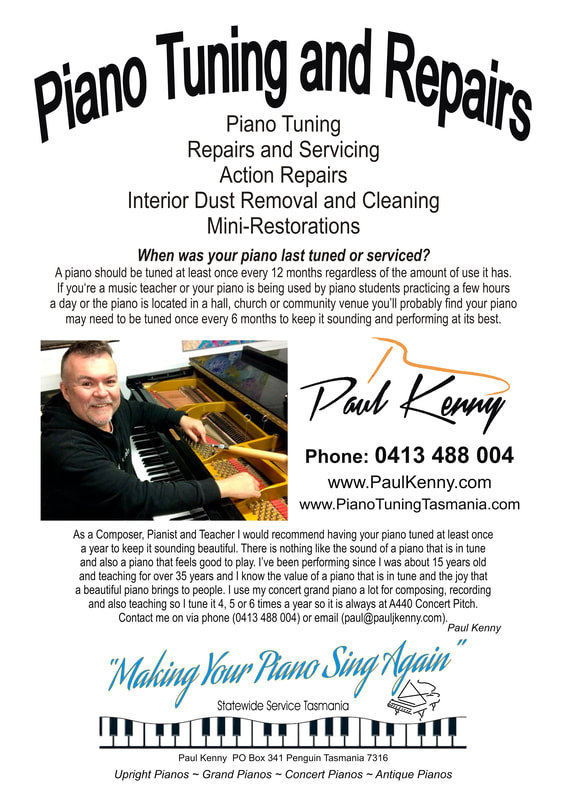 Composer Pianist Paul Kenny Piano Man Piano Man Paul Kenny Piano Tuning Repairs Servicing Burnie Devonport Launceston Hobart Tasmania Piano Tuning Servicing Repairs Tasmania
